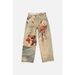 Men's Mid Low Waist Baggy Jeans, European American Street Style Fashion Bear Graffiti Printed Denim Pants Ins Style_mkmklike.com