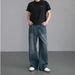 Men's Jeans Cross Border High Quality Vintage Washed Distressed Straight Loose Jeans Brand Autumn Casual Pants_mkmklike.com