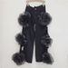 Floral Cutout High-Waisted Wide-Leg Pants - Trendy Pink Distressed Denim Palazzo Pants_mkmklike.com