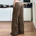 Grunge Y2k Brown Wide Leg Jeans Vintage 2000s Low Rise Baggy Denim Pants Women Casual Streetwear Trousers Korean Fashion_mkmklike.com