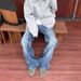 Men's Clothing Ice Blue 517vibe Lightning Burst Crack Blue Cleanfit Jeans Heavy Wash Straight Bootcut Pants_mkmklike.com