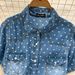 Women's Clothing Fashion Short Sleeved Polka Dot Denim Dress With Slim Waist And Elegant Temperament A Line Shirt Dress_mkmklike.com