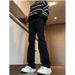 Men's Style High-Waisted Gray Jeans Slimming Straight Leg Pants Vibe High Street Style Slightly Flared Midweight Cotton_mkmklike.com