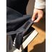 Men's Raw Denim Jeans – Retro Pleated Pocket Design With Velcro Hem, Loose Fit Casual Trousers (Bluish, M-XXXL)_mkmklike.com