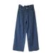 Women's Clothing Retro And Fashionable Ins Striped Jeans New Style Stylish Design Lazy Style Wide Leg Trousers For Women_mkmklike.com
