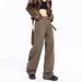 Nordmann Brown Jeans For Men Loose Straight Design Sense Niche American High Street Versatile Hip Hop Casual Long Pants_mkmklike.com