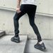 Men's Clothing Streetwear Brand Ripped Men's Jeans, Stylish And Slim Fit, High Elasticity Distressed Denim._mkmklike.com