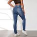 Pencil Jeans Women Ankle Length Denim Pants Patchwork High Waist Skinny Y2k Jeans Mom Pockets Hole Streetwear Bodycon Summer_mkmklike.com