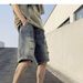 Men's Clothing Summer New Men's Denim Shorts Ripped Trendy Retro Simple All Match Youth Jeans_mkmklike.com