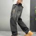 Men's Gradient Wash Straight-Leg Jeans – Urban Streetwear Denim Pants With Distressed Fading & Relaxed Fit_mkmklike.com