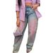 Women's Clothing Women's Trendy Blush Straight Leg Washed Jeans Fashionable For Formal & Casual For Women_mkmklike.com
