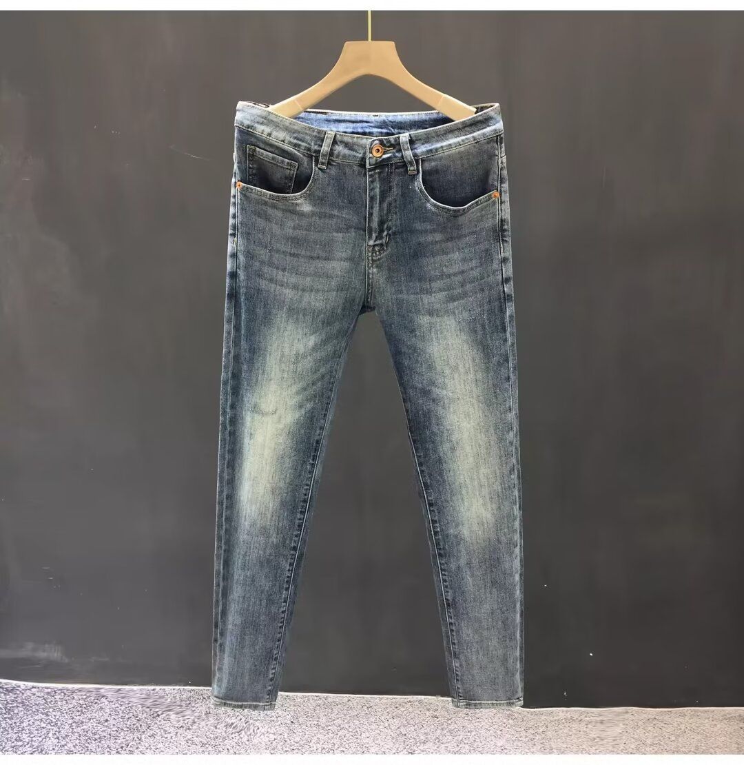 Men's Clothing High End Slim Fit Men's Jeans Trendy And Stylish Soft Material Trousers New Popular Style_mkmklike.com