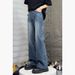 Nordmann American Retro Blue Jeans For Men, Loose Straight-Leg, Autumn Winter Style, Casual Pants, Trendy Brand, Stylish, Tall_mkmklike.com