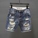 Men's Clothing Men's Clothing Trendy Men's Ripped Denim Shorts Style Summer Casual Cool Retro Boys Same Style As Internet Celebrities_mkmklike.com