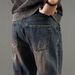 Men's Clothing Men's Slimming Straight Leg Jeans Trendy Loose Fit Retro Style For Autumn Winter For Formal & Casual_mkmklike.com