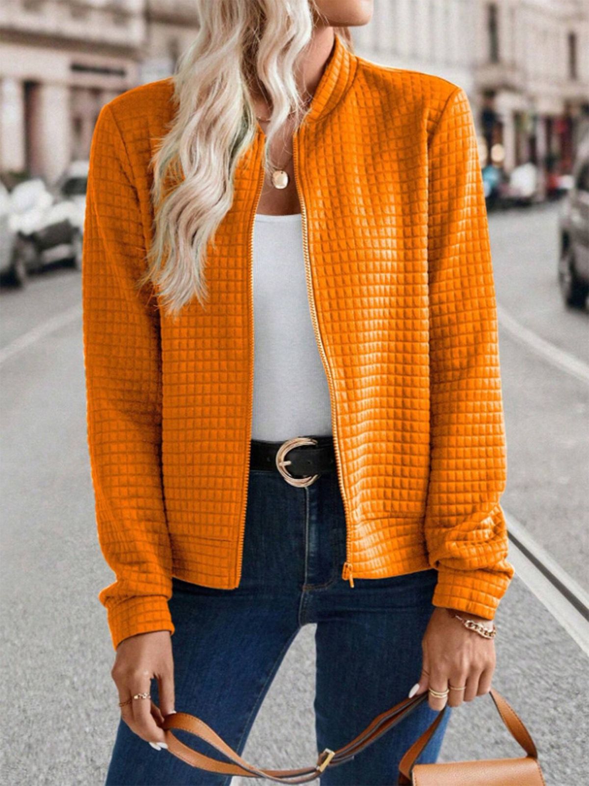 Women's Clothing New Fashion Long sleeved Small Style Tops and Jackets_mkmklike.com