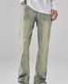 Flared Pants American High Street Yellow Mud Dyed Jeans Men's Washed Old Retro Thickened Straight Casual Trendy Pants_mkmklike.com