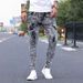 Stretch Ripped Slim Fit Jeans – Dark Grey Distressed Skinny Denim Pants For Men (S-XXL, Multi-Process Design)_mkmklike.com