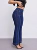 Women's Mid-Waist Stretchy Slimming Jeans 2026 Spring Style European American Cross Border Slightly Flared Casual Denim Pants_mkmklike.com