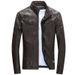 Men's Clothing New leather jacket for men, slim style jacket for young men,spring new style for men, handsome motorcycle men's leather jacket_mkmklike.com