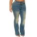 Distressed Jeans For Women – Side Beaded Embellishment & Vintage Wash (Trendy, Comfortable Fit)_mkmklike.com
