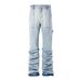 Men's & Women's Vintage Washed Carpenter Jeans – Relaxed Straight-Leg With Stacked Distressed Details (Light Blue, S-XXL)_mkmklike.com
