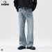 Men’s Retro Flared Jeans - Vintage Washed Denim Pants With Distressed Details (28-40)_mkmklike.com