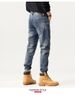 Men's Distressed Denim Jeans With Patchwork Embroidery - Straight Leg High Street Casual Pants For Urban Style_mkmklike.com