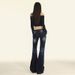 Women's Clothing Vintage American Low-Rise Flared Jeans For Women - Stretchy Bootcut Denim Pants With Retro Style_mkmklike.com