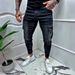 Men's Slim Fit Stretch Denim Jeans - Comfortable Straight Leg Casual Pants With Classic Wash For Everyday Wear_mkmklike.com