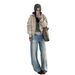 Women's Retro Washed Wide Leg Jeans Loose Fit Slimming Slightly Flared Floor Length Trousers New Autumn/Winter Style_mkmklike.com