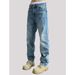 Men's Clothing Men's Slim Straight Leg Jeans European Style Minimalist Retro Washed Casual Trousers For Formal & Casual_mkmklike.com