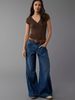Women's Stretch Wide Leg Jeans - Classic Blue Denim Pants With Functional Pockets | Comfortable & Elegant For Work & Casual_mkmklike.com