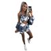 Women's Clothing camouflage irregular printed casual shorts three-piece suit _mkmklike.com