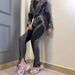 Women's Clothing Retro Slim Fit High Waist Stitching Contrast Color Skinny Jeans Trousers_mkmklike.com