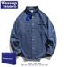 Washed Old Denim Shirt Men's Spring Korean Version Loose High-end Long-sleeved Tooling Shirt_mkmklike.com