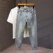 American Retro Jeans Men's New Fat Plus Size Elastic Straight Jeans Men's Spring And Summer Plus Size Men's Clothing_mkmklike.com