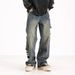 Vintage Loose Wide Leg Jeans Men's Summer Loose Straight Trousers_mkmklike.com