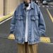 Loom Men's Denim Spring Autumn Trendy Brand Ins Hong Kong Style Cool Workwear Jacket Loose Fit Student Couple Top_mkmklike.com