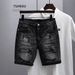 Men's Clothing Denim Shorts Men's Trendy Brand Summer Thin Style Net Celebrity Old Scratched Holes Beggar Shorts Trendy Versatile Shorts_mkmklike.com
