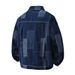 Men's Color-Block Plaid Denim Jacket – Long Sleeve Vintage Casual Coat, Streetwear Fashion_mkmklike.com