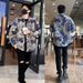 Men's Chinese Syle Prined Shir Handsome Versaile Long Sleeve Jacke Auumn Bear Trendy Turn-Down Collar Ouerwear_mkmklike.com