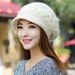 Hot Sale Casual Thickened Knitted Wool Ear Protection Beret Hat Keep Warm Windproof Duck Tongue Cap for Women_mkmklike.com