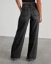 K New Loose Wide Leg Side Seam Splicing, Brushed Hem Denim Jeans For Women_mkmklike.com