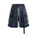 Men's Clothing High Street Fashion Brand Style Multi Pocket Washed Distressed Drawstring Denim Shorts_mkmklike.com