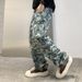 Men's Clothing Jacquard jeans fashion new casual street denim loose straight pants men high street fashion all match trousers men_mkmklike.com