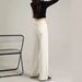 2025 Fall/Winter New Style Apricot Narrow Straight Wide-Leg Jeans For Women, Slimming High-Waisted Fleece-Lined_mkmklike.com