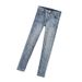 Women's Clothing beaded denim pants for women spring and summer new all-match buttons elastic slim wide-leg nine-point pants_mkmklike.com