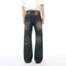 Men's Distressed Bootcut Jeans – Vintage Wide Leg Denim Pants (S-XXL, Blue Wash)Men's Clothing_mkmklike.com