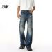 EF JEANS | 2025 Spring New American Street Irregular Tie-dye Ripped Jeans Slightly Loose Tide_mkmklike.com
